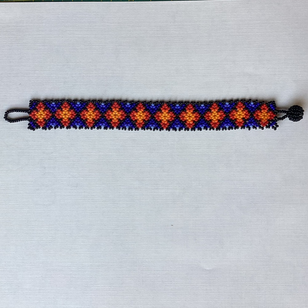 New Import Huichol of Mexico Bead Bracelet Boho Hippie Tribal Art Gifts Handmade